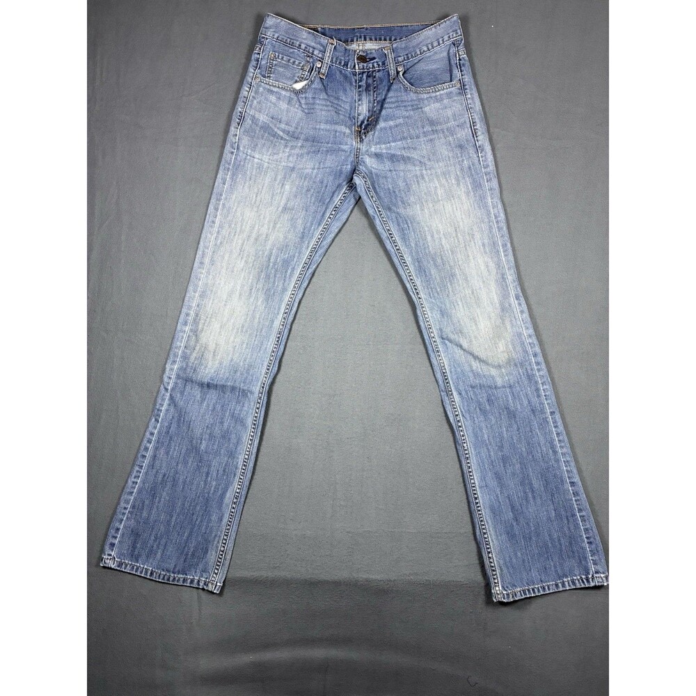 Levi's 527 Slim Bootcut Jeans Men 30x32 Blue Distressed Western Cowboy Denim